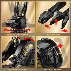 BNG Egyptian Dog Building Set movable front legs offer versatile display poses.
