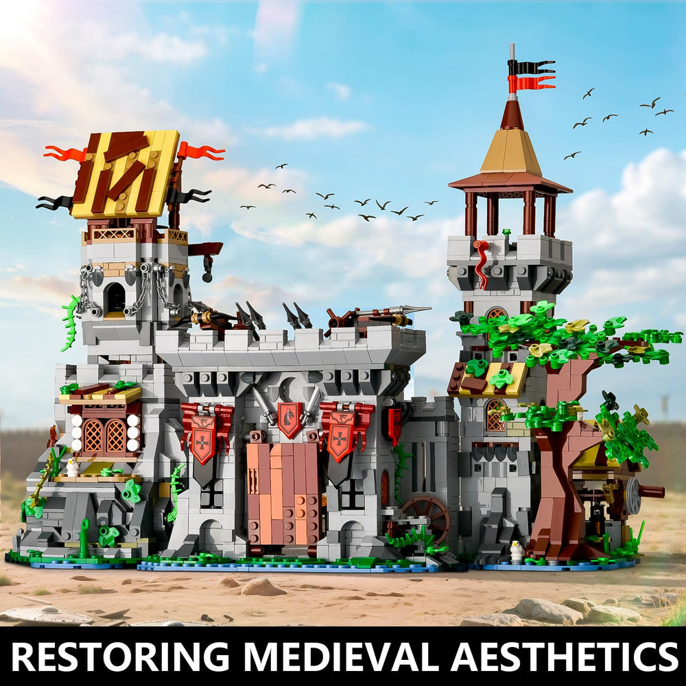 BNG Knights Castle blocks assembled highlighting realistic battlements and towers