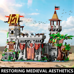 BNG Knights Castle blocks assembled highlighting realistic battlements and towers