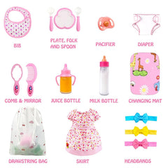 BNUZEIYI doll clothes set for stylish dress-up and mix-and-match outfits.