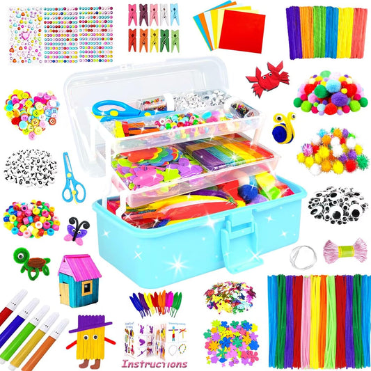 BNUZEIYI 3000-piece craft kit in a box promotes creative play and learning.