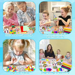 BNUZEIYI buttons, feathers, and stickers inspire tactile crafts and room decorating.