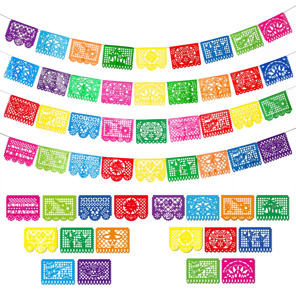 Boao Mexican party banner panels in vibrant colors for festive decor