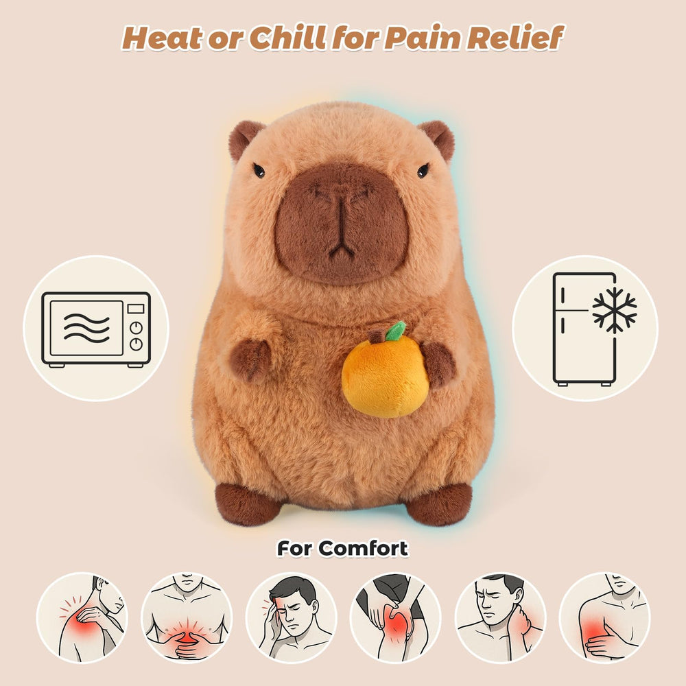 Bobbie & Laxi capybara portable companion for travel and work.