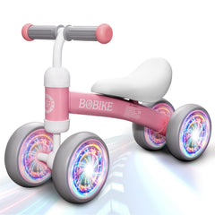 Bobike baby balance bike pink light supports early balance development during play