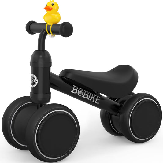 Bobike balance bike black sideview for early balance practice and safe play.
