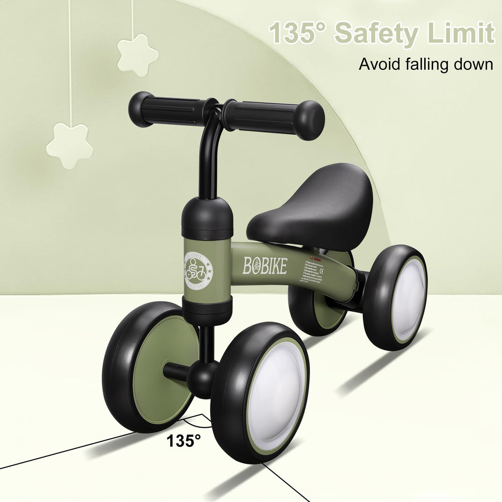 Bobike closed non-slip wheels protect tiny feet during playtime.
