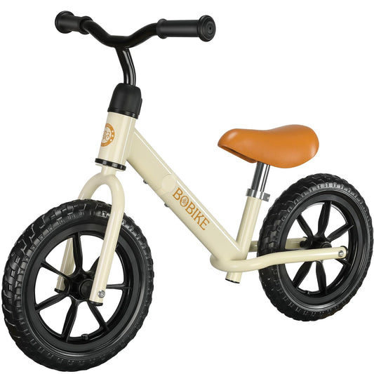 Bobike balance bike white front view for early balance practice.
