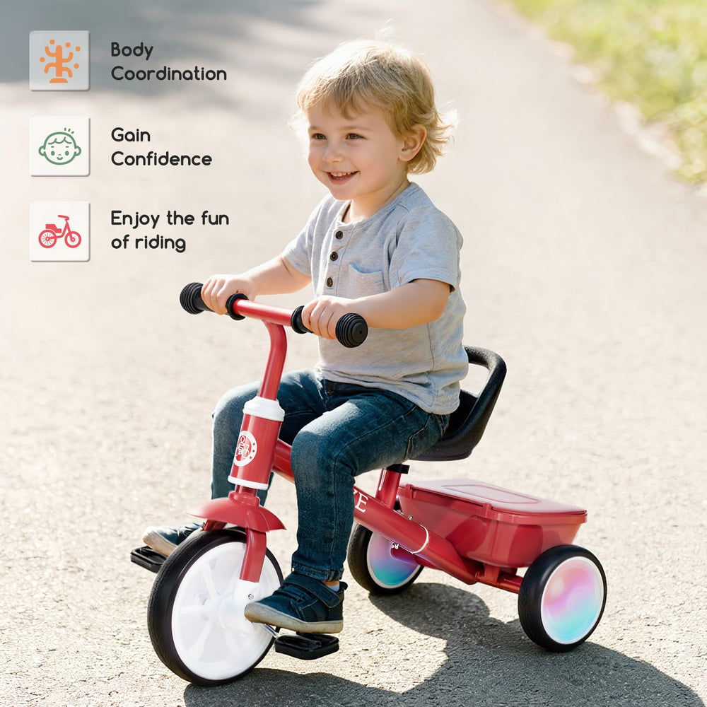 Bobike Toddler Tricycle easy assembly with cushioned backrest for comfort