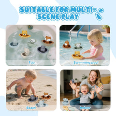 BOBOBELL variety of animal figures enhances tub play and imaginative exploration.