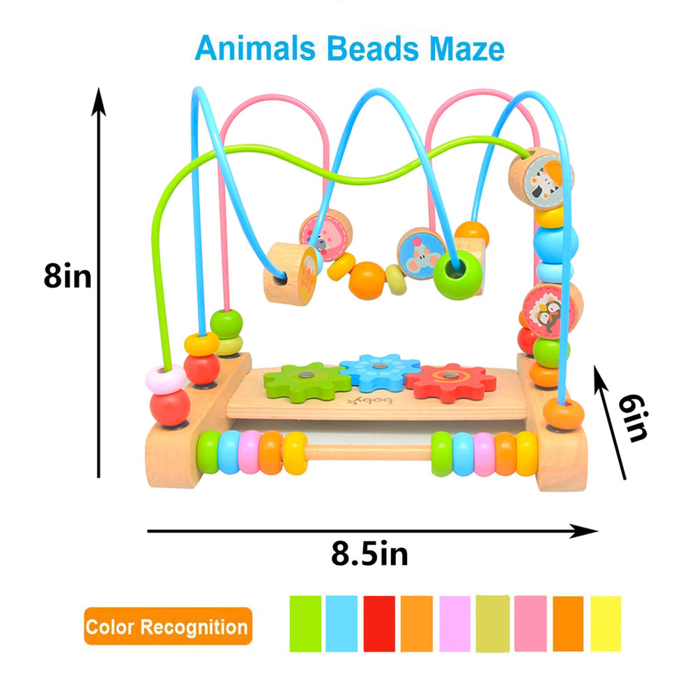 Boby Bead Maze compact size fits tabletops and high chairs for on-the-go play