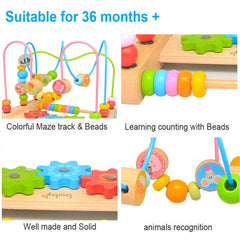 Boby Bead Maze: smooth wires guide beads on a roller coaster, aiding fine motor skills