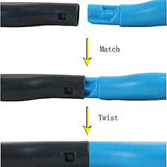 Eight-piece connection forms the 26.5-inch hoop setup