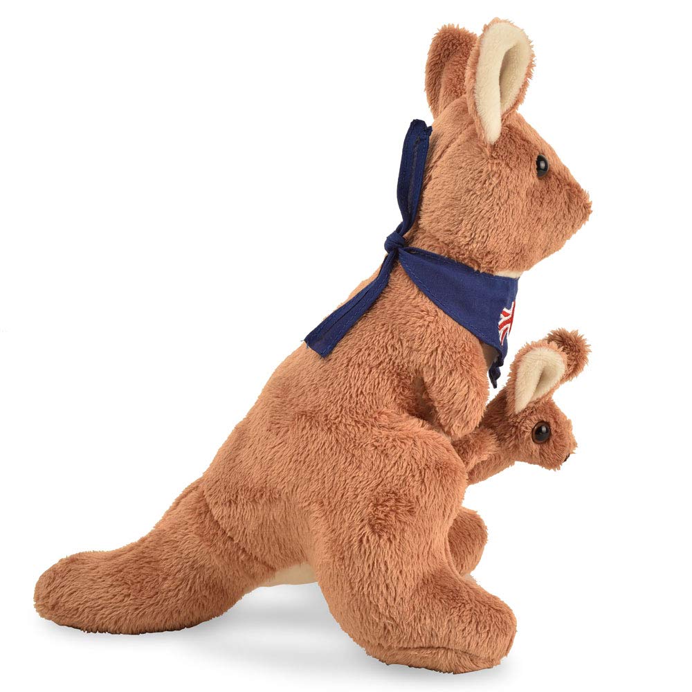 BOHS plush kangaroo measures 11 inches, a compact cuddle buddy for everyday use.