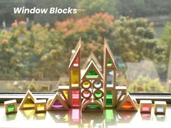 BOHS Rainbow Blocks help shape recognition through circle, triangle, and square forms.