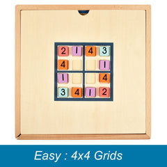 BOHS wooden rainbow Sudoku Puzzle 9x9 grid for expert challenges boosts concentration.