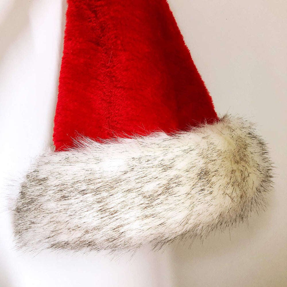 Boieo Deluxe Santa Hat, adult size, comfortable wear for long celebrations.