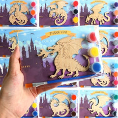 BOIKOKY dragon magnet paint kit – complete party favor for kids to customize.