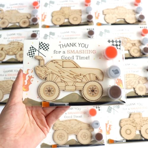 BOIKOKY monster truck party favors packaging ready for quick party setup.