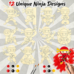 BOIKOKY paintbrush included for precise ninja coloring