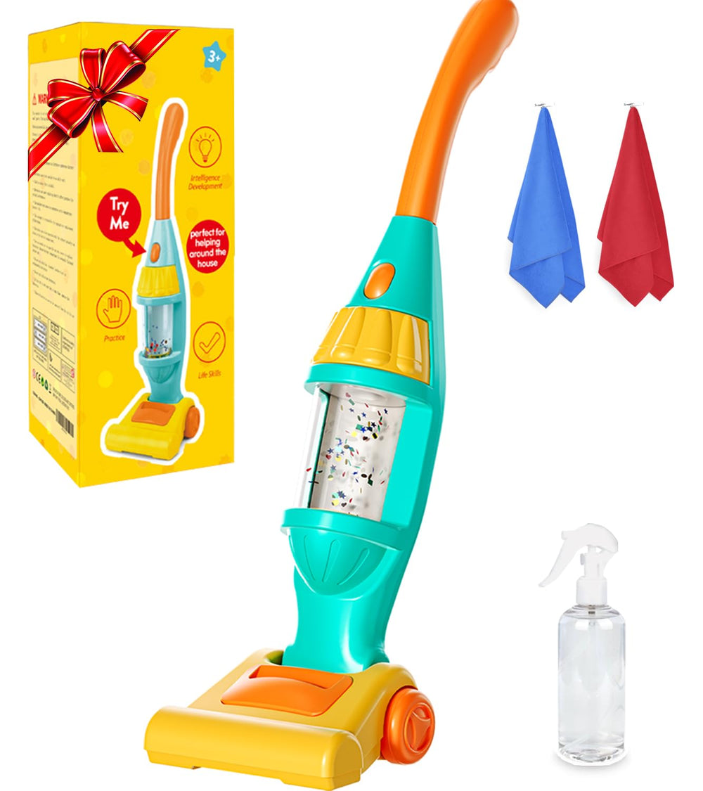 BOIMOES toddler vacuum toy with lights for realistic pretend play.