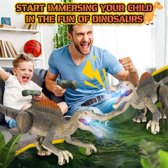 Full view of Bokigibi dinosaur ready for action-packed stories