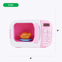 Boley pink microwave playset cheeseburger with pickles for hosting pretend meals