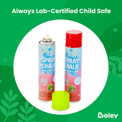 Boley spray chalk orange can brings bold accents to driveways and sand.