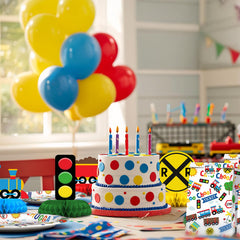 BonBeeDesign train toppers make playful photo props for celebrations