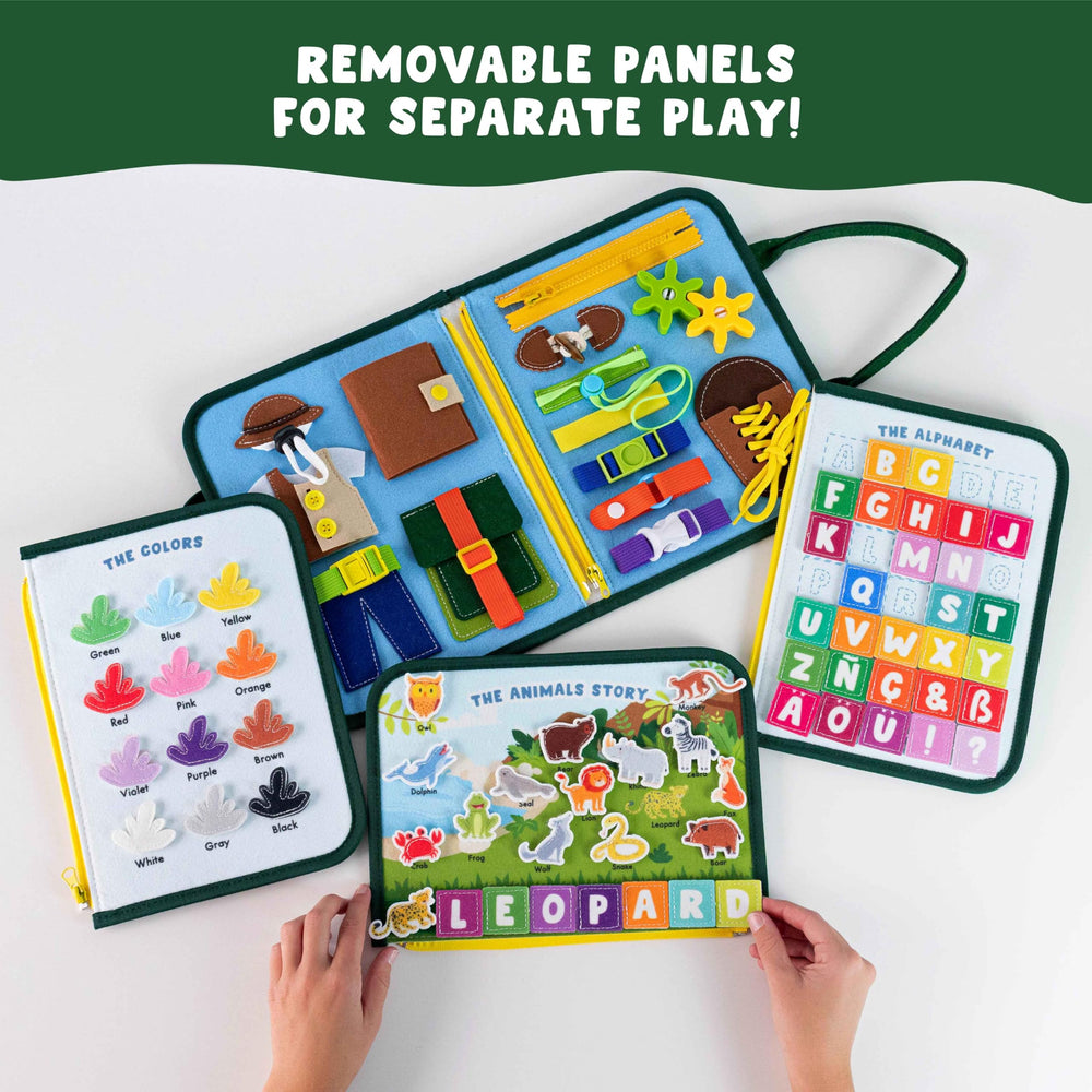 BONNYCO Educational Panels: hours and dates teach time concepts through playful storytelling.