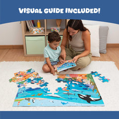 BONNYCO giant floor puzzle clownfish encourages color recognition and storytelling during playtime