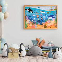 BONNYCO giant floor puzzle visual-guide helps kids place animals correctly and stay engaged