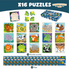 BONNYCO wooden puzzle frog design supports early problem solving in playtime.