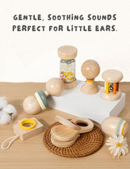 BONOVISTA Montessori-inspired instruments encourage independent, exploratory music moments.