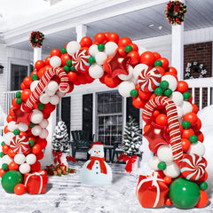 Bonropin Christmas balloon garland kit with strip tape and ribbon for easy setup