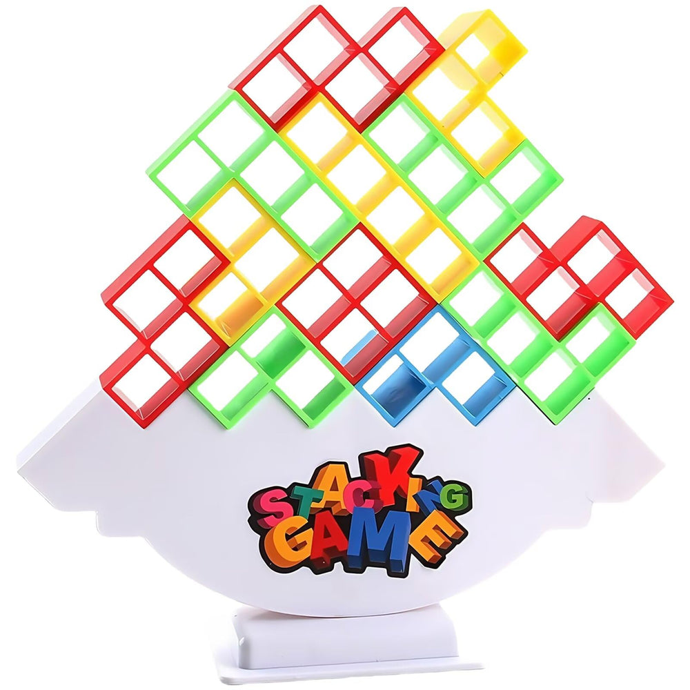 Boobysuu Balance Block Game setup with colorful pieces ready for play