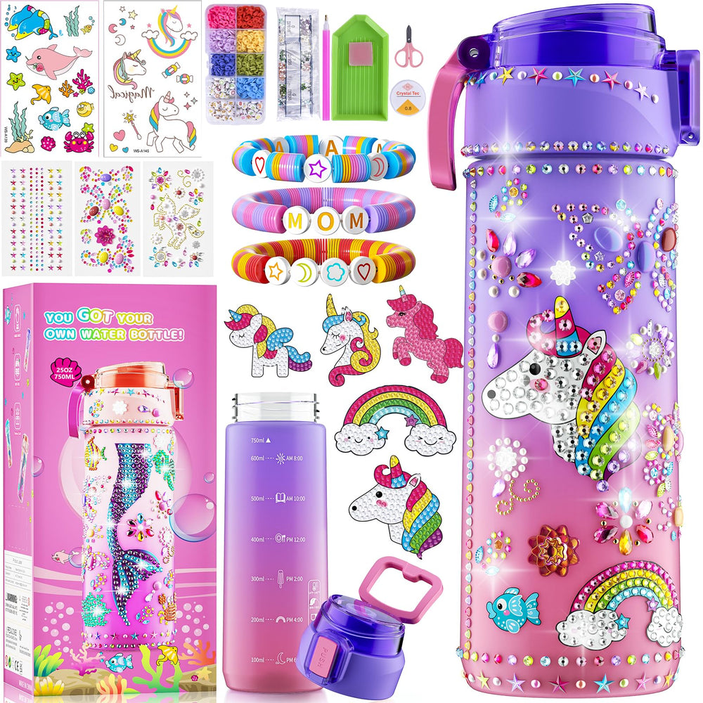 BOOH unicorn water bottle pour shows kid friendly hydration on the go.