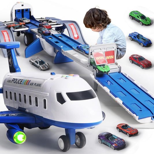 BoomCaCa Airplane Race Track Transformable: easy switch from flight to racing play.