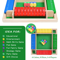 BOPIPA Shut the Box wooden tabletop set, sturdy for long-lasting play