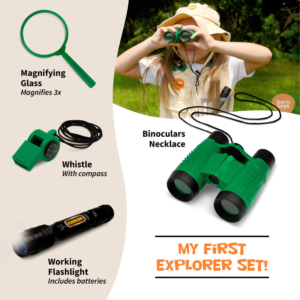 Born Toys Explorer Kit scavenger hunt cards spark curiosity during backyard missions