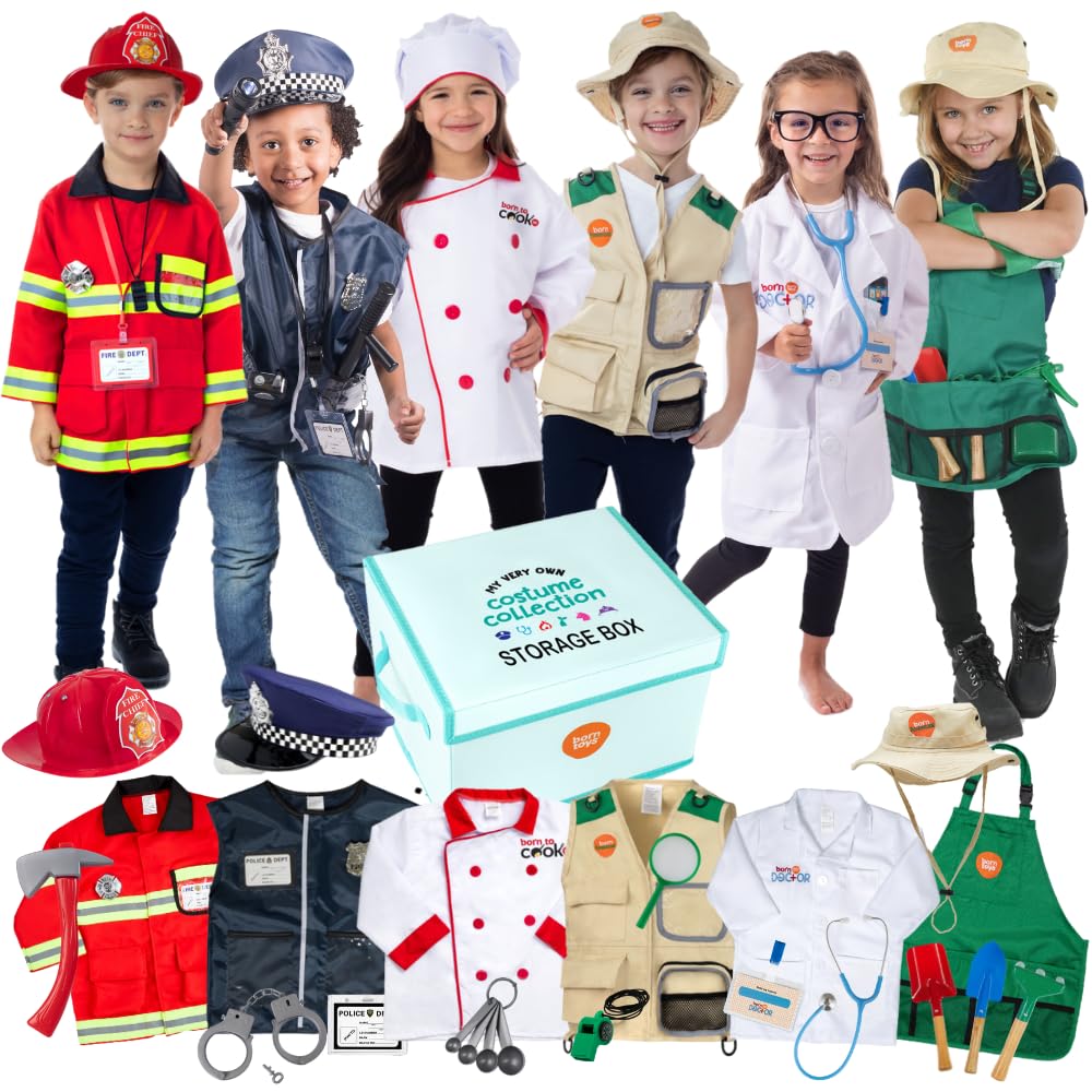 Born Toys firefighter costume set for kids, durable and comfortable for imaginative play