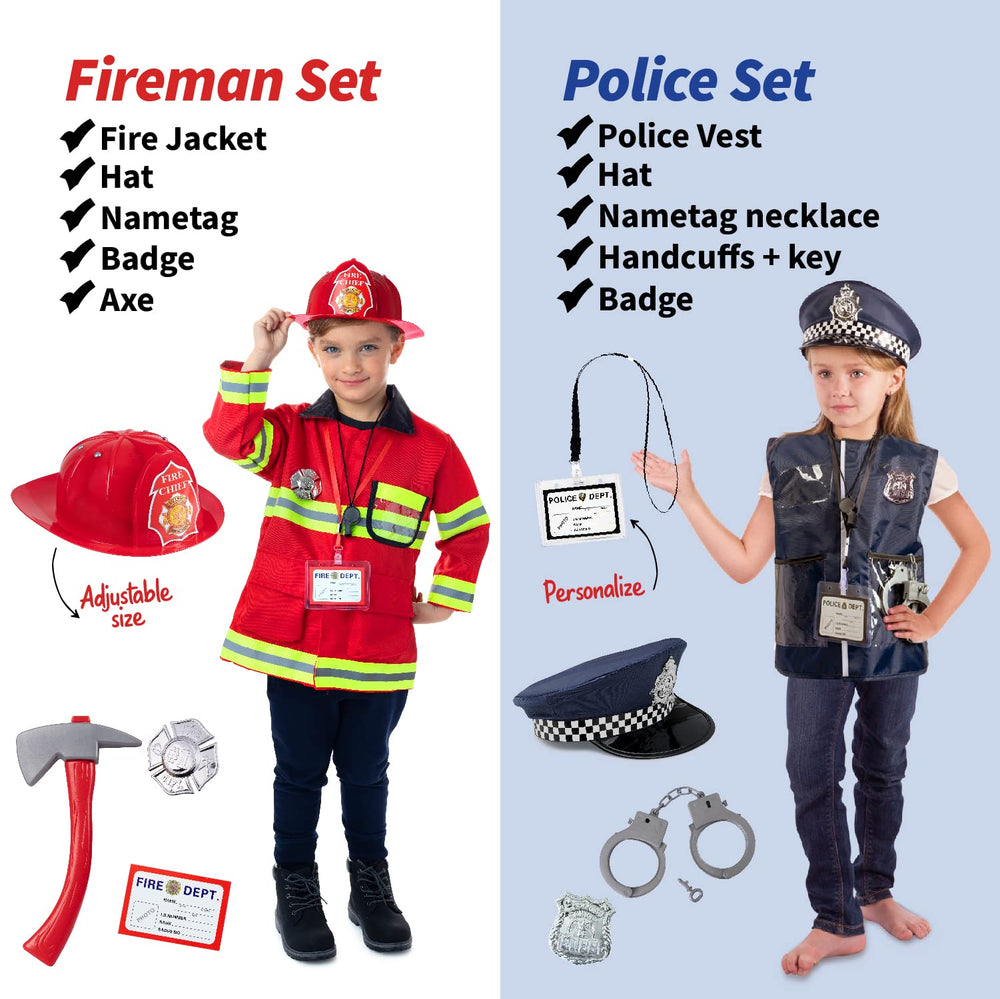 Born Toys police officer costume for kids, easy wear for role-play adventures