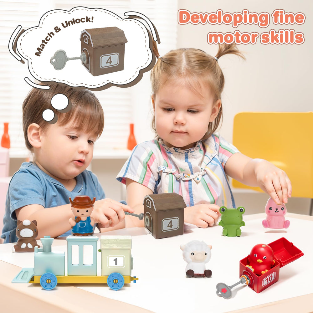 BOSEDSANG finger puppets and farmer for imaginative farm play.