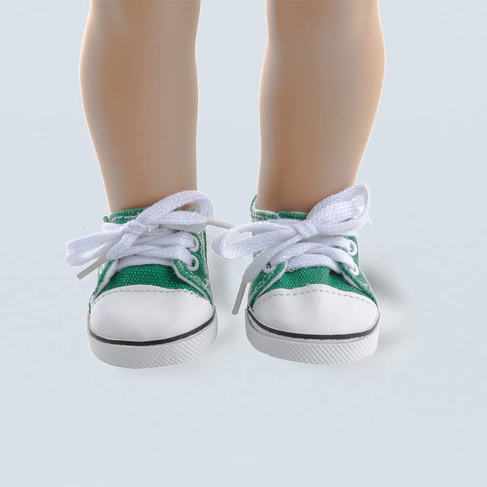 BOSOIRSOU 18-inch doll canvas shoes for casual everyday looks.