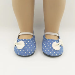BOSOIRSOU 18-inch doll dance shoes for pretend performances.