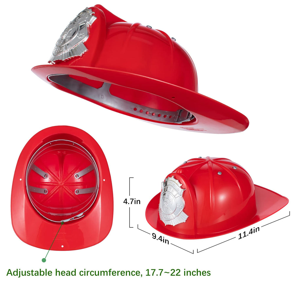 Bosvin Firefighter Helmet completes the dress-up look for pretend emergencies.