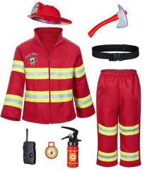 Bosvin Kid Fireman Costume Jacket for imaginative play and quick dress-up.