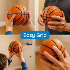 Durable PVC construction of Botabee mini basketballs withstands daily dribbles.