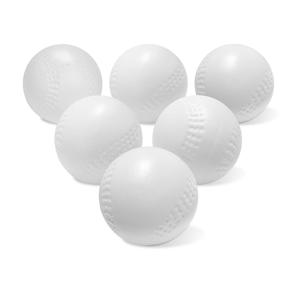 Botabee soft plastic 6-pack tee-ball balls for safe, easy grip practice