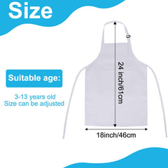 Bouboni kids apron 12-pack with two pockets for brushes and pencils.